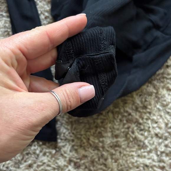 Lace-Up Long Sleeve Bodysuits in Black and Olive lot - Picture 3 of 7